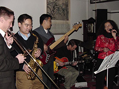 Ah-Q Jazz Arkestra at San Wei Bookstore in 2003